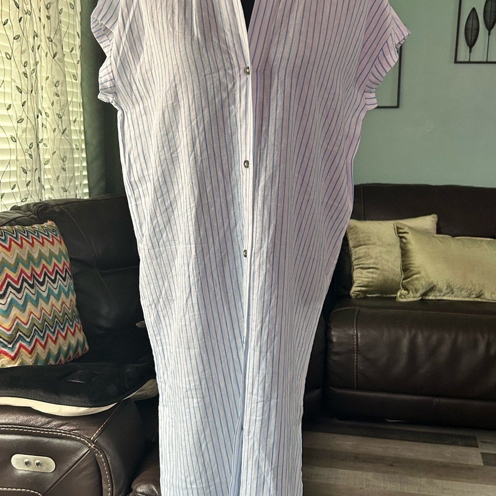 Casual Striped Midi Dress